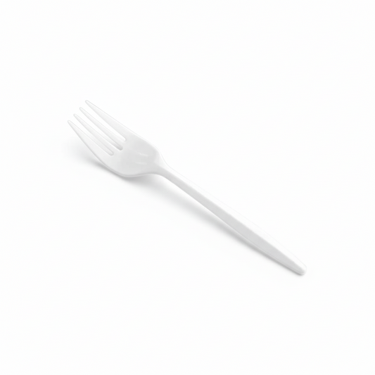Sleek Medium White Dining Fork