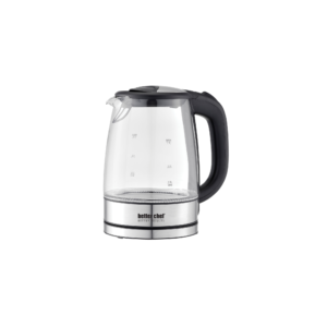 1100-watt glass electric cordless kettle with stainless accents