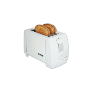 Wide-slot 2-slice toaster with slide-out crumb tray WHITE