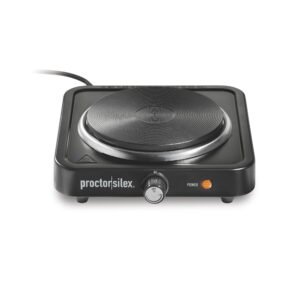 1000-watt solid plate single burner black